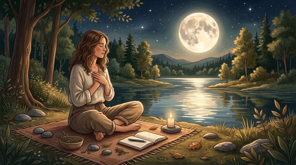 Ritual de luna llena: liberación emocional, gratitud consciente y conexión con la energía lunar en julio 2026